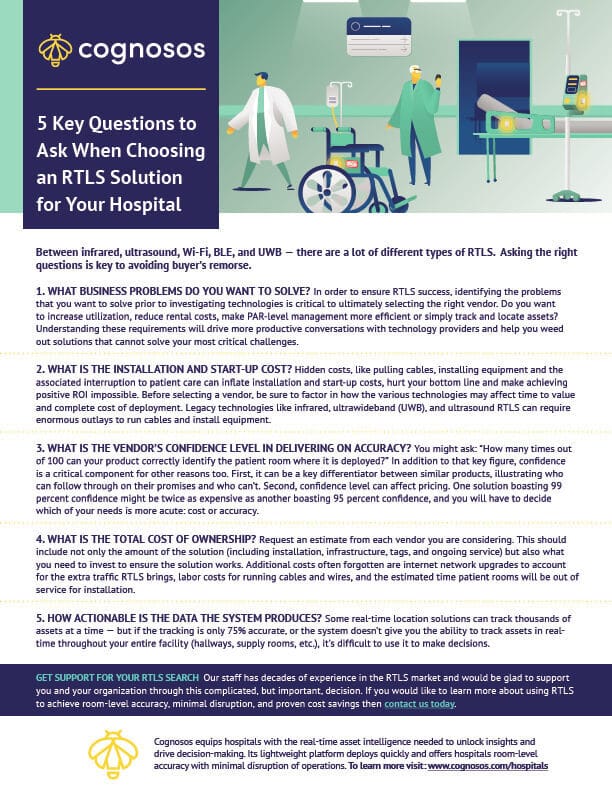 5 Key Questions to Ask When Choosing an RTLS Solution For Your Hospital Checklist